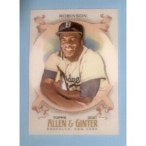 2021 TOPPS Allen & Ginter Brooklyn Dodgers Jackie Robinson Card #36